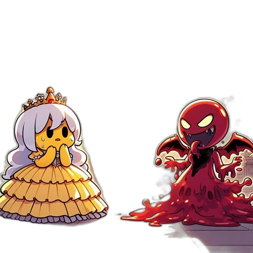 crown, dress, concept art, pixel art transparent PNG cut-out