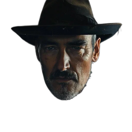 hat, face, mask, staff transparent PNG cut-out