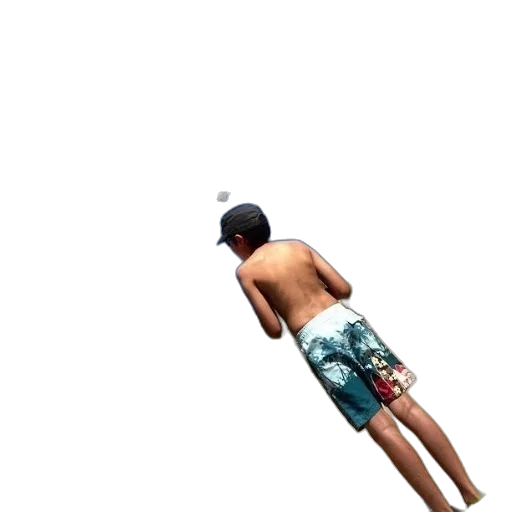 3d render, concept art, boy, swim transparent PNG cut-out