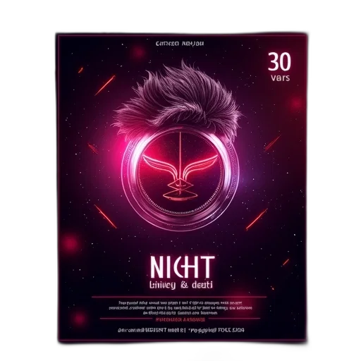 night, neon lights, club, flyer transparent PNG cut-out