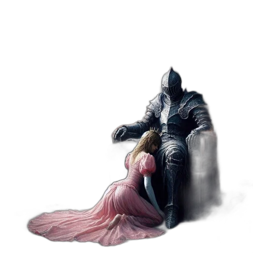 dress, sword, dragon, crown transparent PNG cut-out