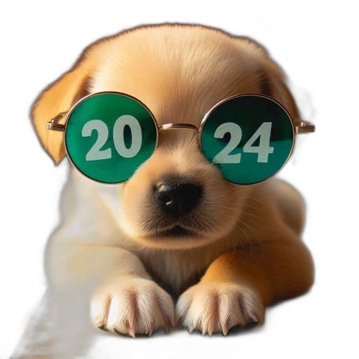 3d render, cute, puppy, donning transparent PNG cut-out