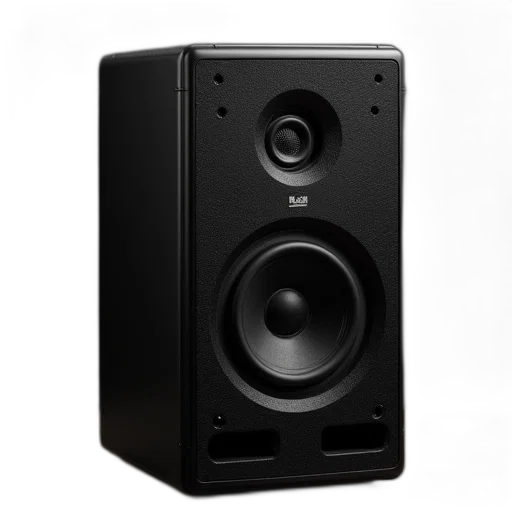 3d render, black, speaker, case transparent PNG cut-out