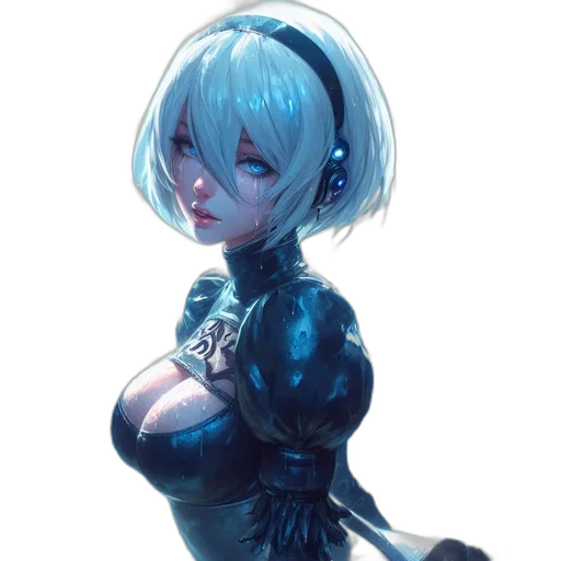 dress, staff, robot, face transparent PNG cut-out