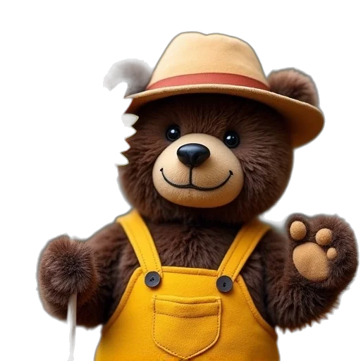 staff, hat, animal, photorealistic transparent PNG cut-out