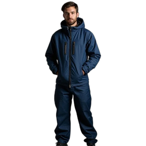 jacket, men, safety, coverall transparent PNG cut-out