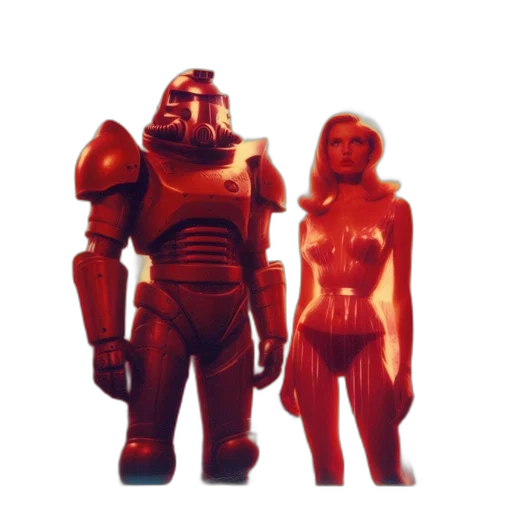 robot, concept art, 3d render, pixel art transparent PNG cut-out