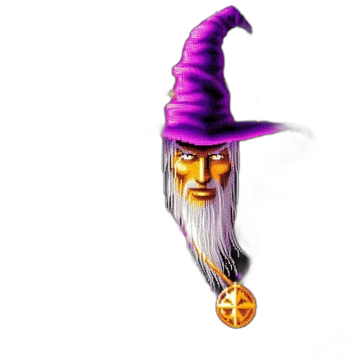 staff, hat, dragon, hair transparent PNG cut-out
