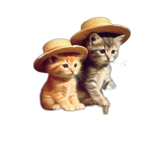 hat, oil painting, photorealistic, pixel art transparent PNG cut-out