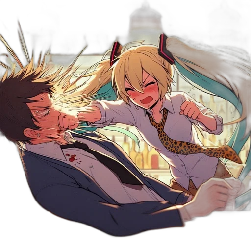 staff, anime, cartoon, pixel art transparent PNG cut-out