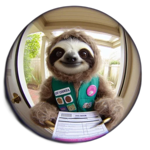 staff, animal, sloth, green transparent PNG cut-out