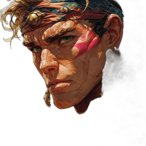 face, mask, weapon, staff transparent PNG cut-out