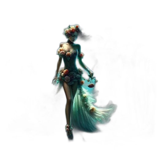 staff, dress, dragon, jewelry transparent PNG cut-out
