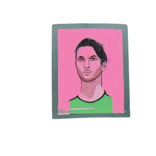 face, pixel art, photorealistic, vaporwave transparent PNG cut-out