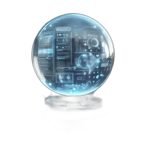 3d render, futuristic, office, tech transparent PNG cut-out