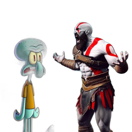 robot, sword, staff, mask transparent PNG cut-out