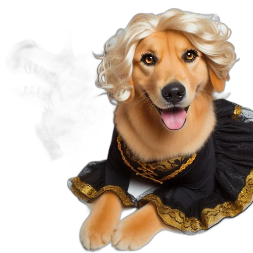 dress, animal, crown, staff transparent PNG cut-out