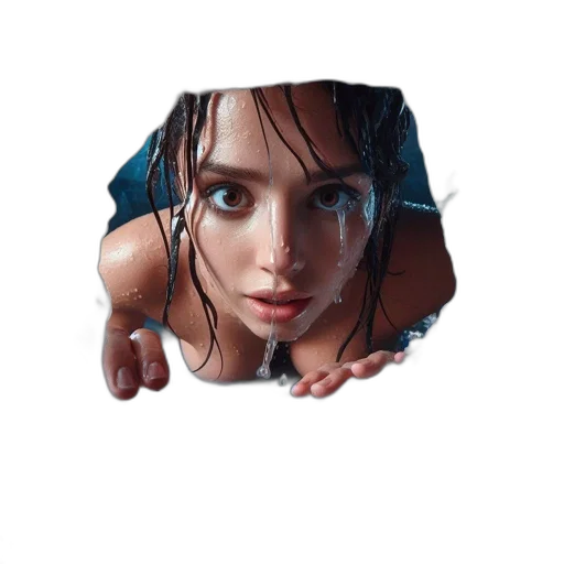 umbrella, face, jacket, dress transparent PNG cut-out