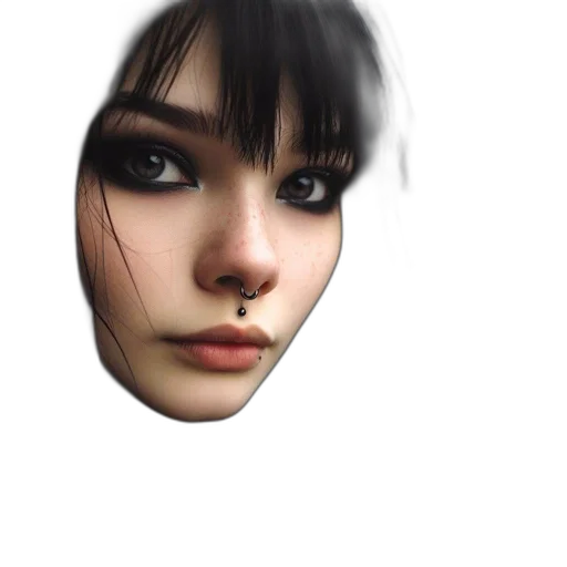 face, mask, robot, hair transparent PNG cut-out