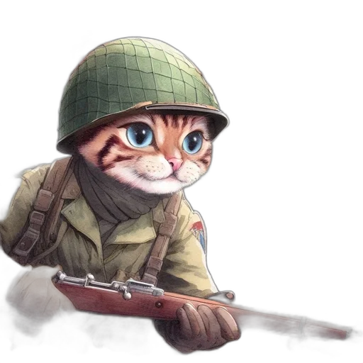 weapon, staff, animal, hat transparent PNG cut-out