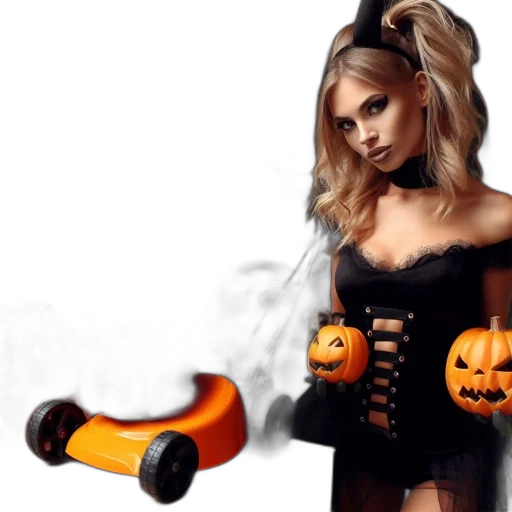 photorealistic, concept art, halloween-themed, room transparent PNG cut-out
