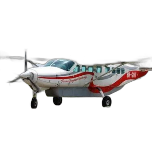 3d render, red, white, airplane transparent PNG cut-out
