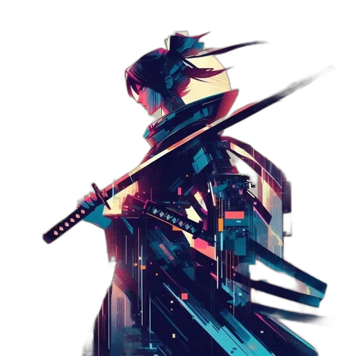 sword, weapon, robot, jacket transparent PNG cut-out