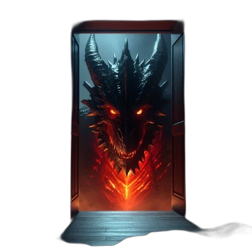 dragon, weapon, sword, mask transparent PNG cut-out