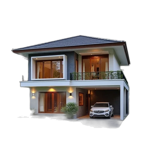 car, building, furniture, 3d render transparent PNG cut-out