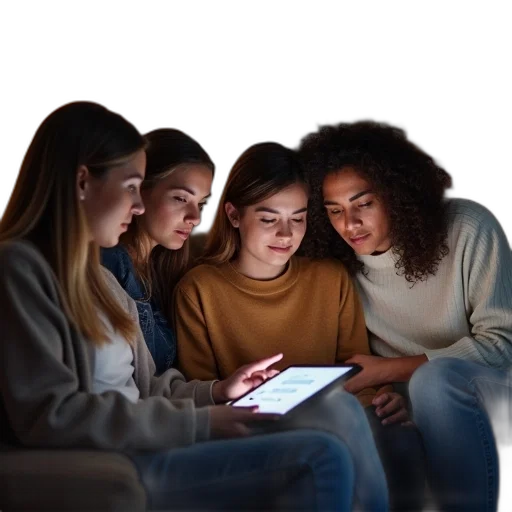 group, people, sitting, couch transparent PNG cut-out