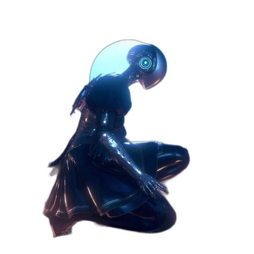 robot, mask, dress, creature transparent PNG cut-out