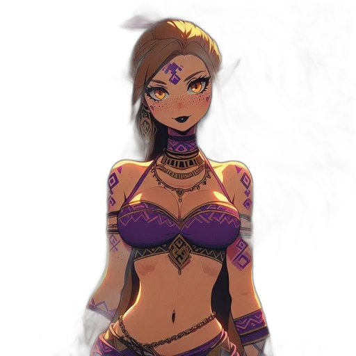 jewelry, staff, mask, fantasy art transparent PNG cut-out