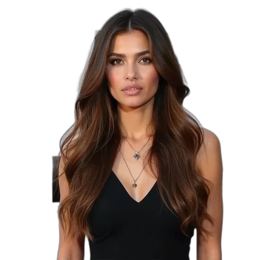 dress, hair, jewelry, staff transparent PNG cut-out
