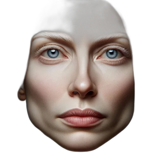 face, mask, robot, creature transparent PNG cut-out
