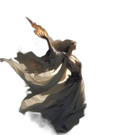 dragon, staff, sword, creature transparent PNG cut-out