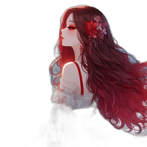 hair, creature, mask, fantasy art transparent PNG cut-out