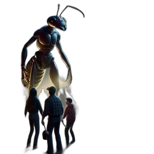 creature, robot, staff, concept art transparent PNG cut-out