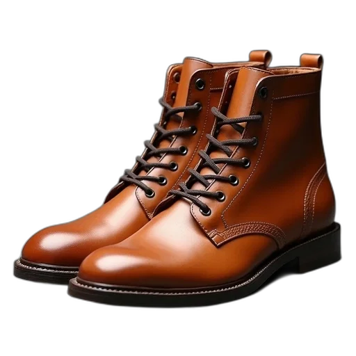 shoes, photorealistic, 3d render, tan transparent PNG cut-out