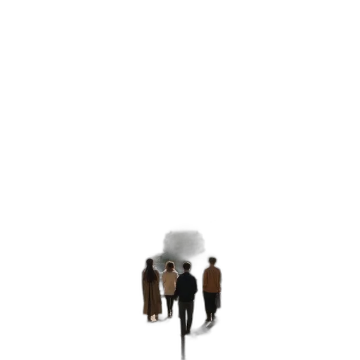 staff, umbrella, jacket, robot transparent PNG cut-out
