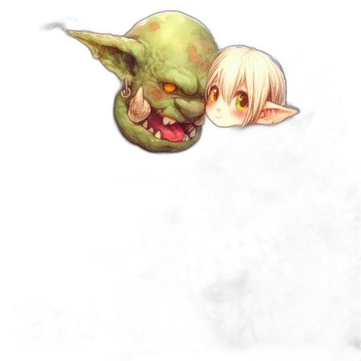mask, staff, face, creature transparent PNG cut-out