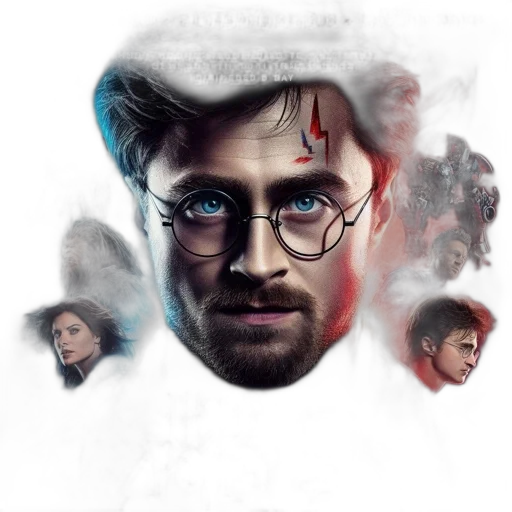 face, comic book art, concept art, photorealistic transparent PNG cut-out