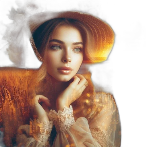 hat, face, dress, crown transparent PNG cut-out