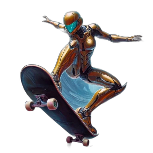 robot, concept art, 3d render, vaporwave transparent PNG cut-out