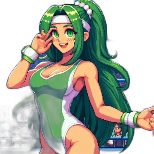 dress, pixel art, anime, concept art transparent PNG cut-out