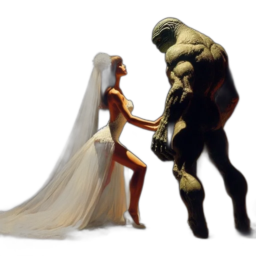 dress, concept art, comic book art, fantasy art transparent PNG cut-out
