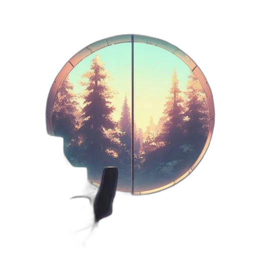 jacket, tree, umbrella, hat transparent PNG cut-out