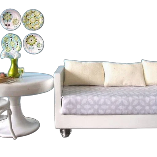 furniture, 3d render, pastel, monochrome transparent PNG cut-out
