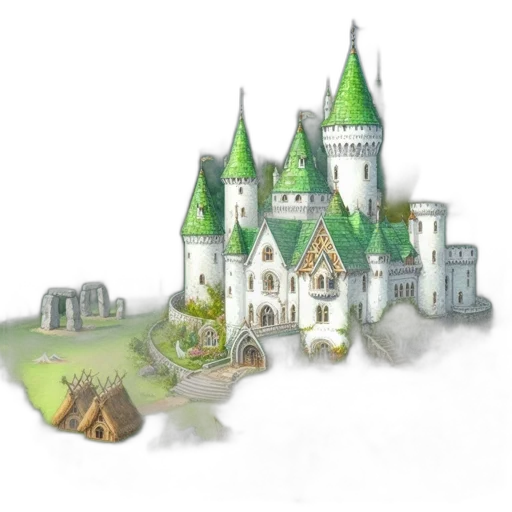 crown, building, concept art, fantasy art transparent PNG cut-out