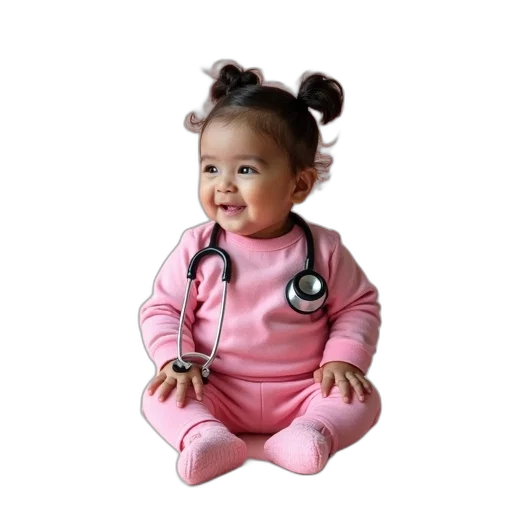 toddler, pink, outfit, sitting transparent PNG cut-out
