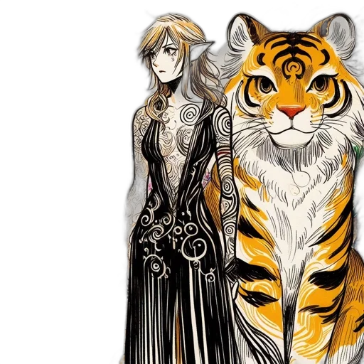 concept art, fantasy art, comic book art, anime transparent PNG cut-out